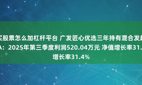 买股票怎么加杠杆平台 广发匠心优选三年持有混合发起式A：2025年第三季度利润520.04万元 净值增长率31.4%